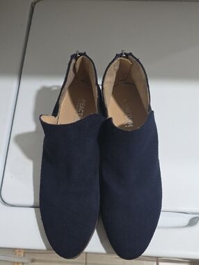 Reaction Kenneth Cole Navy Suede Slip-On Loafers